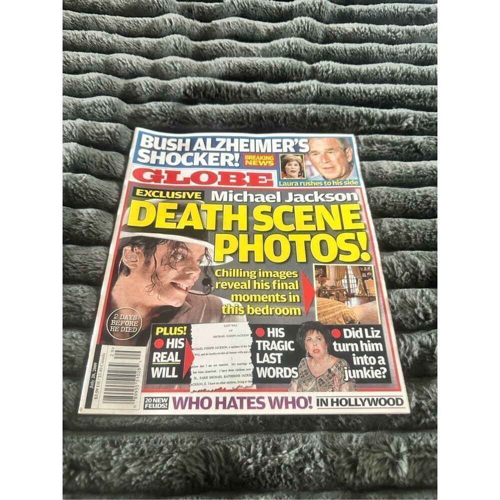 Globe July 2009 Elizabeth Taylor, Michael Jackson, George W. Bush, Magazine